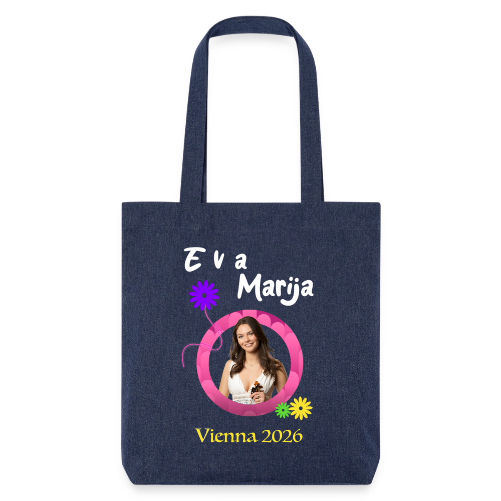 Eva Marija - Heavyweight Recycled Tote Bag in color melange blue