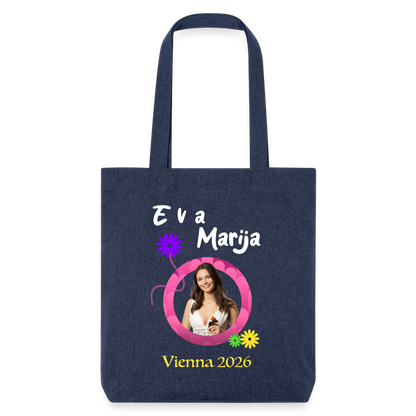 Eva Marija - Heavyweight Recycled Tote Bag in color melange blue